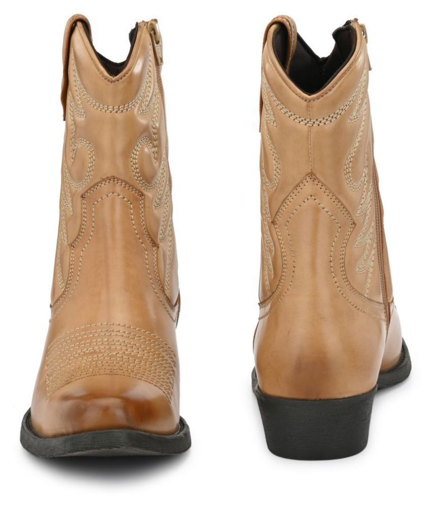tall beige cowboy boots