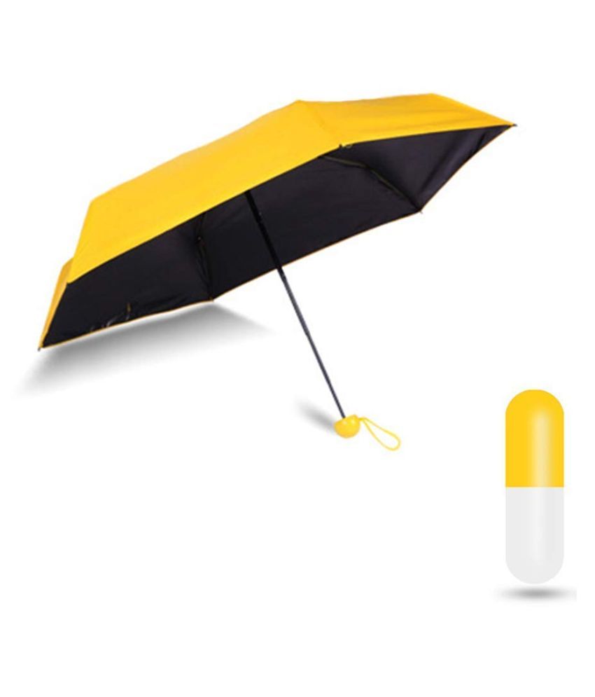     			Hope Smile Multi Color Foldable Mini Cute Lights and Small Capsule Umbrella with Cute Capsule Case