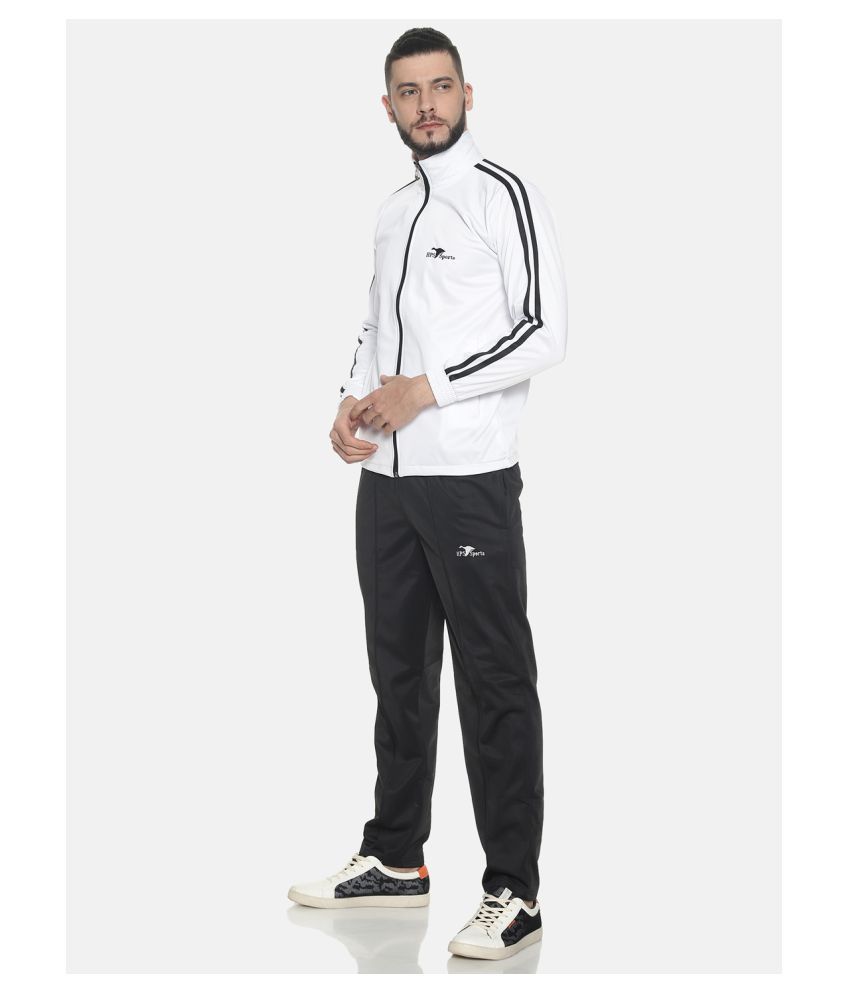 HPS Sports Men's Zip Closure Polyester White Track Suit - Buy HPS ...