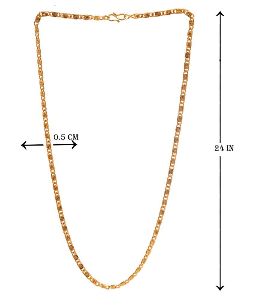 Buy Princy - Gold Plated Chain ( Pack of 1 ) Online at Best Price in India  - Snapdeal