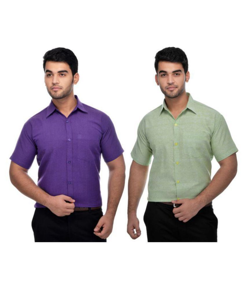     			DESHBANDHU DBK Khadi Regular Fit Half Sleeves Men's Formal Shirt - Multi ( Pack of 1 )