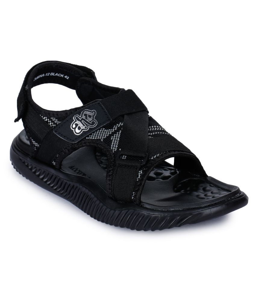     			Liberty Black Mesh/Textile Sandals