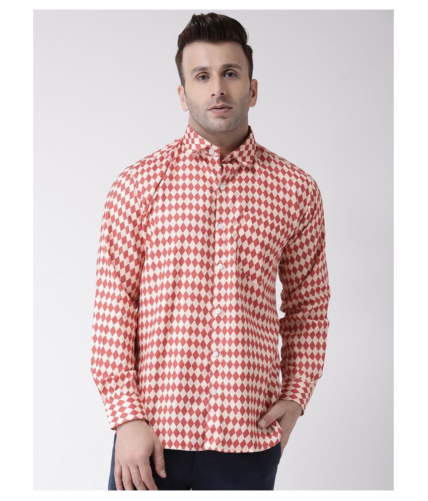     			Hangup Cotton Blend Red Shirt