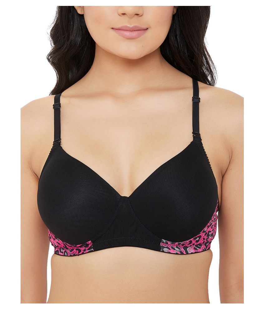     			Clovia Net/Mesh T-Shirt Bra - Black