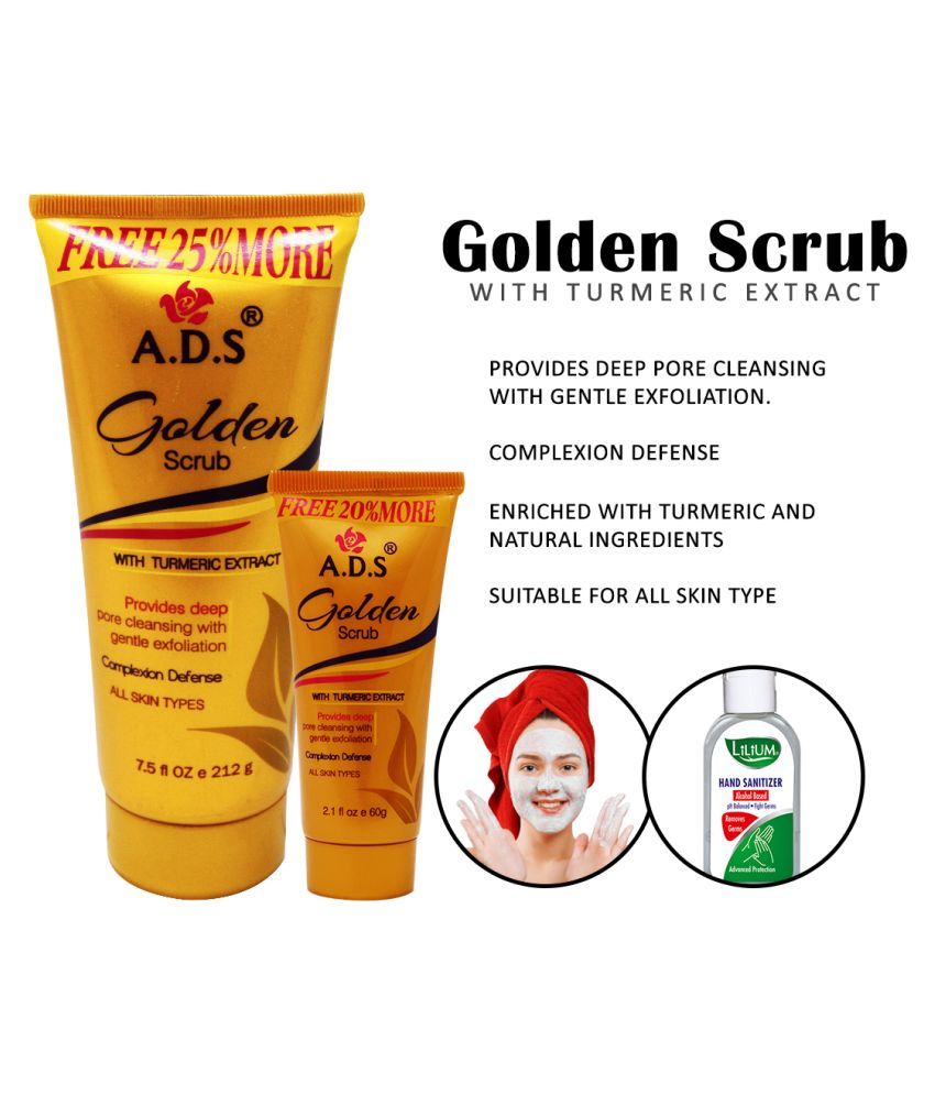 ADS Golden Facial Scrub, (A1548A1546) Facial Scrub 297 g Pack of 2