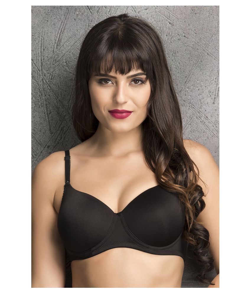     			Clovia Lace Women's T-Shirt Bra ( Black )