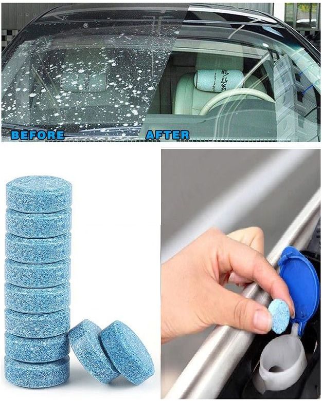     			HOMETALES - Car Accessories in 10PCS/1 Set Car Wiper Detergent Effervescent Washer Windshield Glass Cleaning Tablets for car accessories