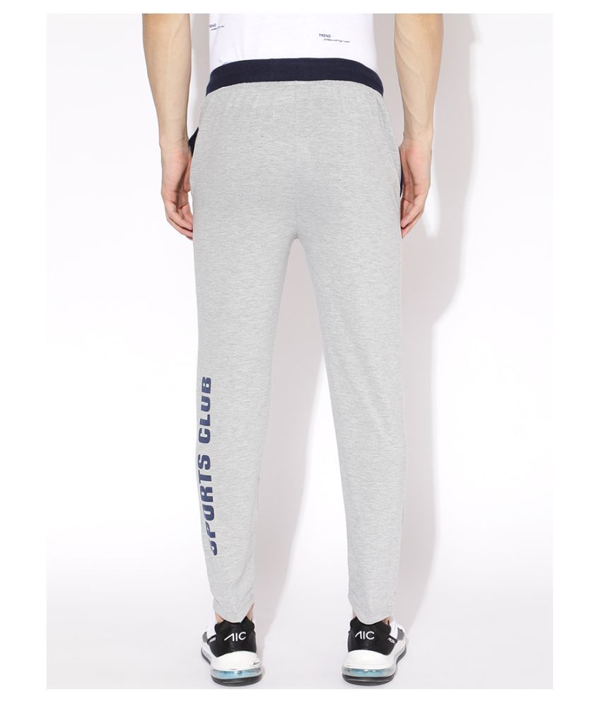 grey cotton track pants