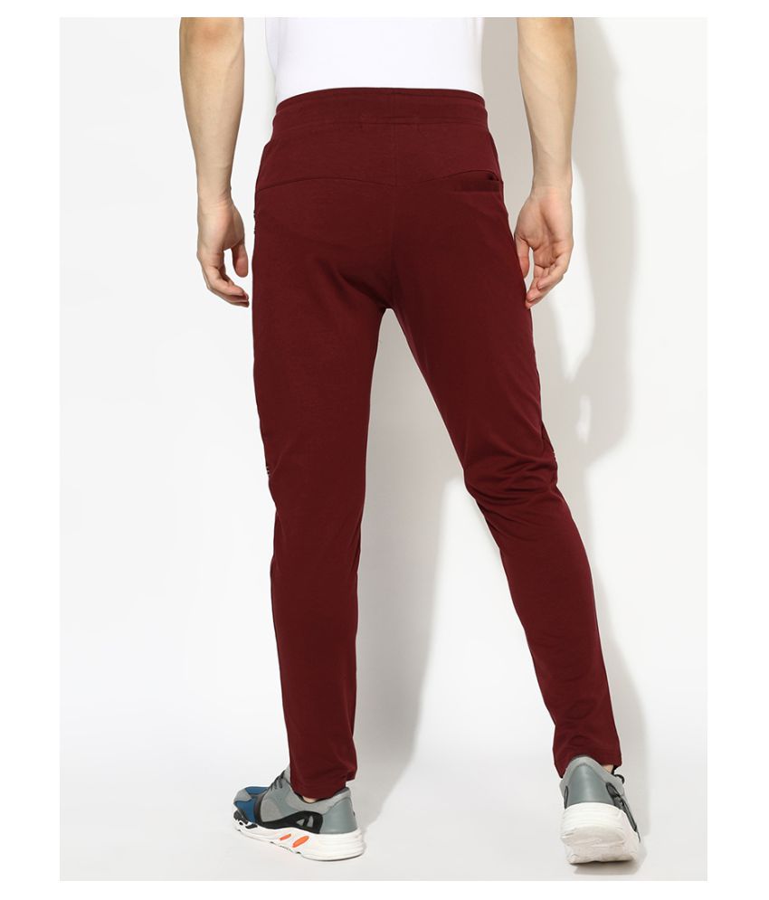 V2 Maroon Cotton Trackpants - Buy V2 Maroon Cotton Trackpants Online at ...