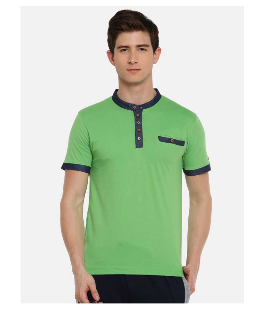     			Dollar Cotton Blend Green Printed T-Shirt