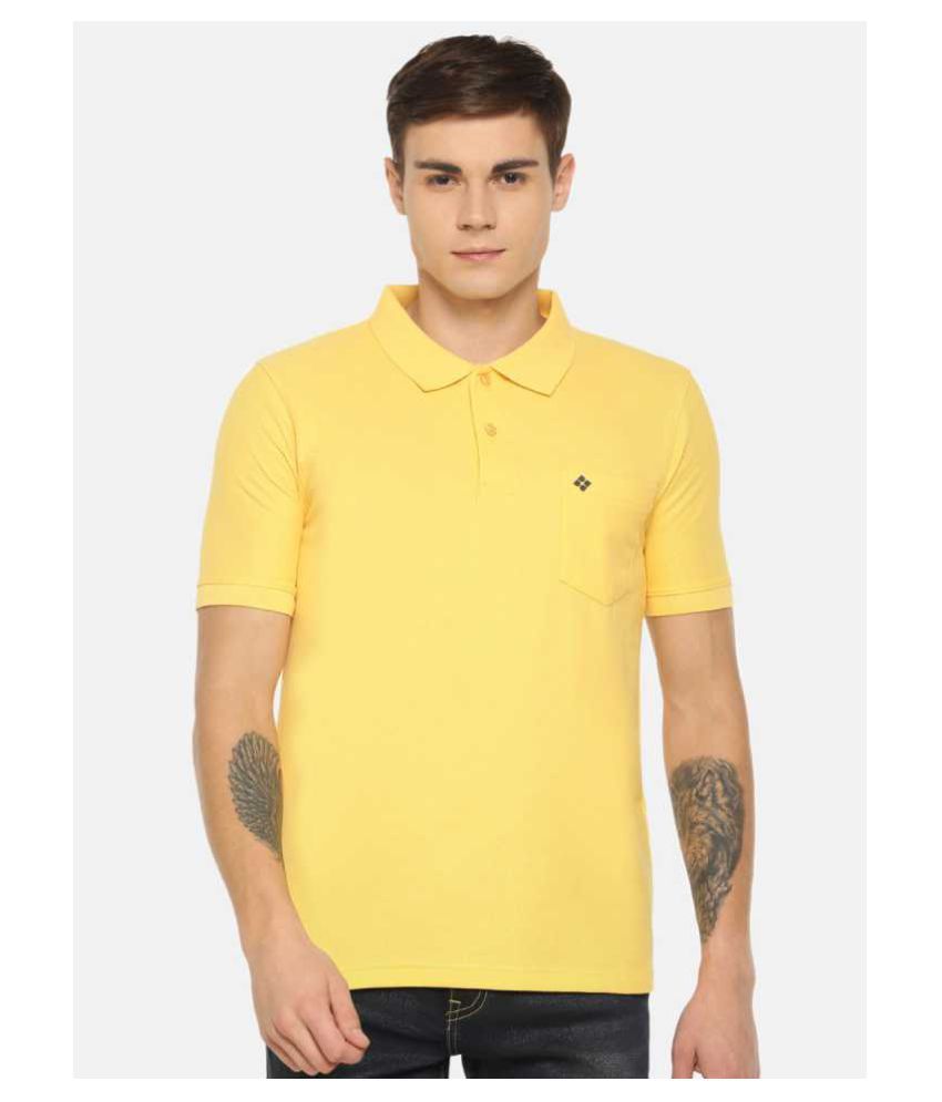     			Dollar Cotton Blend Yellow Solids T-Shirt