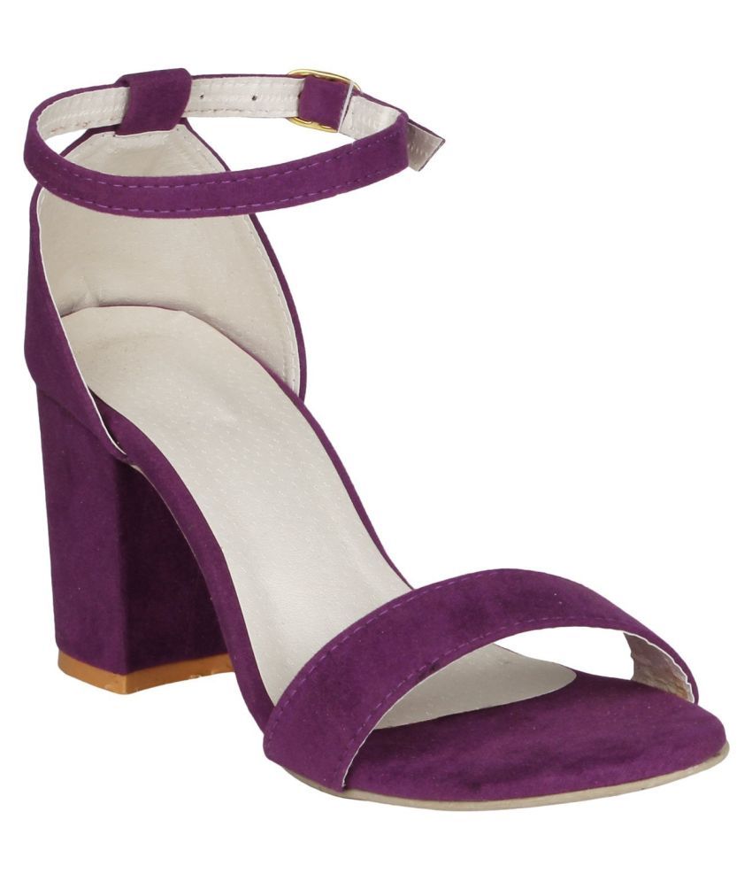SHOE CRAFT Purple Block Heels Price in India Buy SHOE CRAFT Purple
