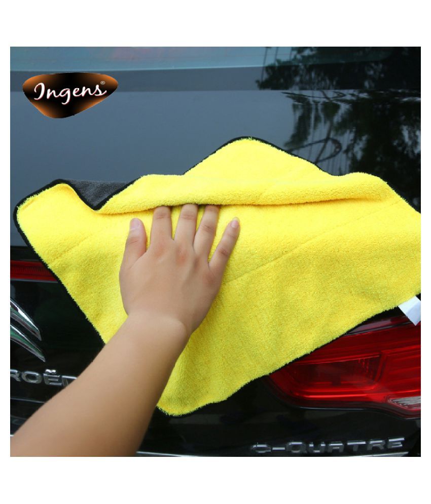 INGENS Microfiber Cloth for Car Cleaning and Detailing, Dual Sided