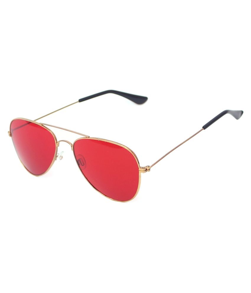 NEWTRACK - Red Aviator Sunglasses ( Red-Glden Aviator ) - Buy NEWTRACK ...