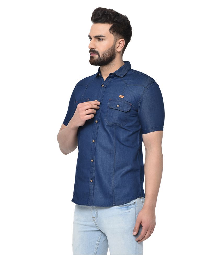 ATM SHIRT Denim Blue Shirt - Buy ATM SHIRT Denim Blue Shirt Online at Best Prices in India on 