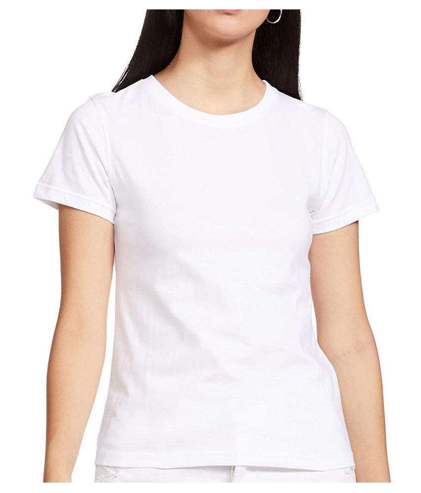 Buy QAMASH Cotton White T-Shirts Online at Best Prices in India - Snapdeal