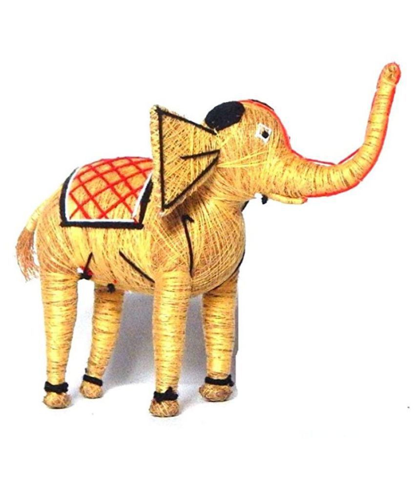 Zoltamulata Natural Handmade Coir Elephant For Home Decor Showpiece ...