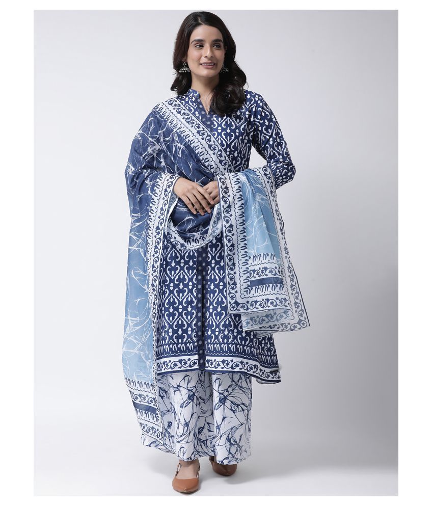     			Hangup - Blue Straight Rayon Women's Stitched Salwar Suit ( Pack of 1 )