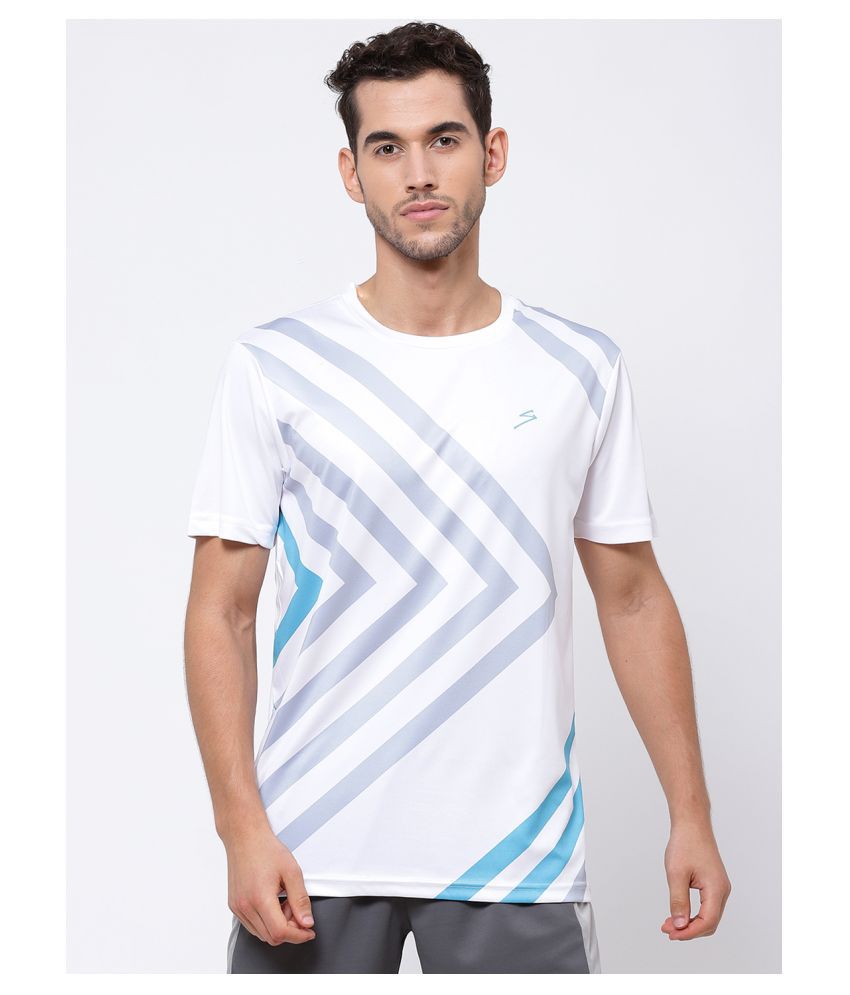SG White Polyester T-Shirt - Buy SG White Polyester T-Shirt Online at