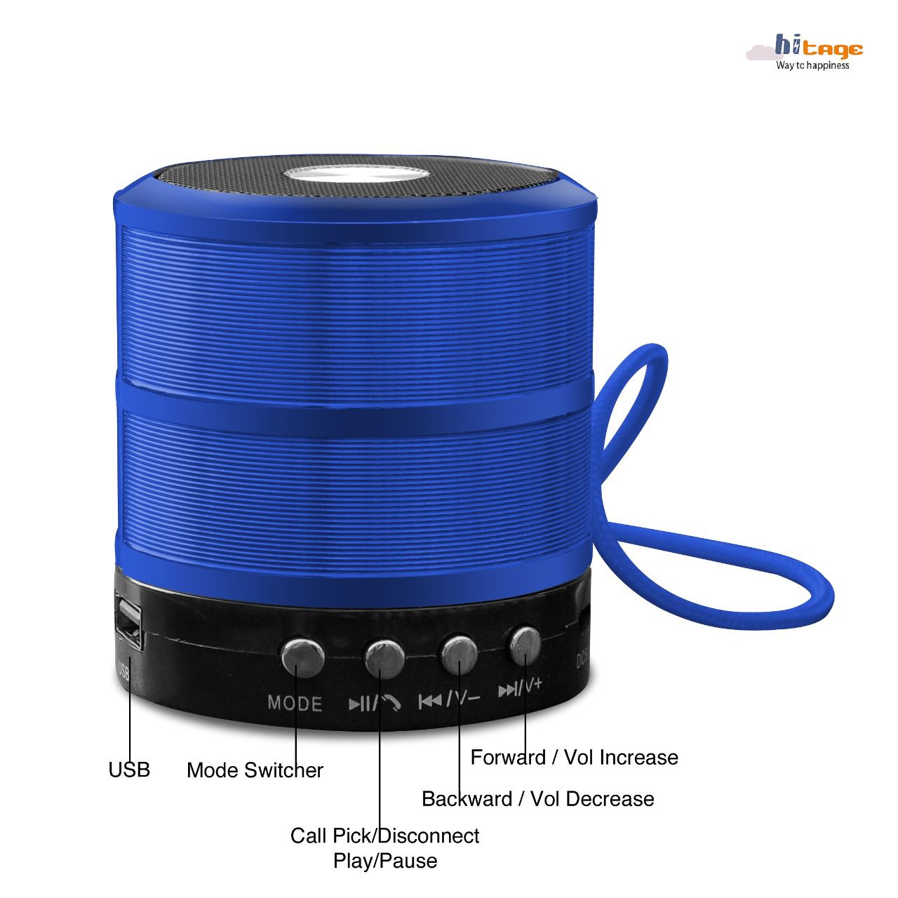 WS887 Mini Bluetooth Speaker Blue color Buy