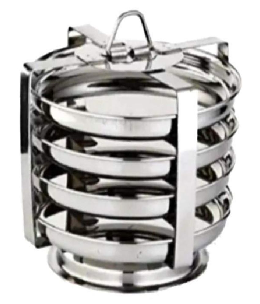 AJEET Stainless Steel Thatte Idli Stand (4 Plates) Buy Online at Best