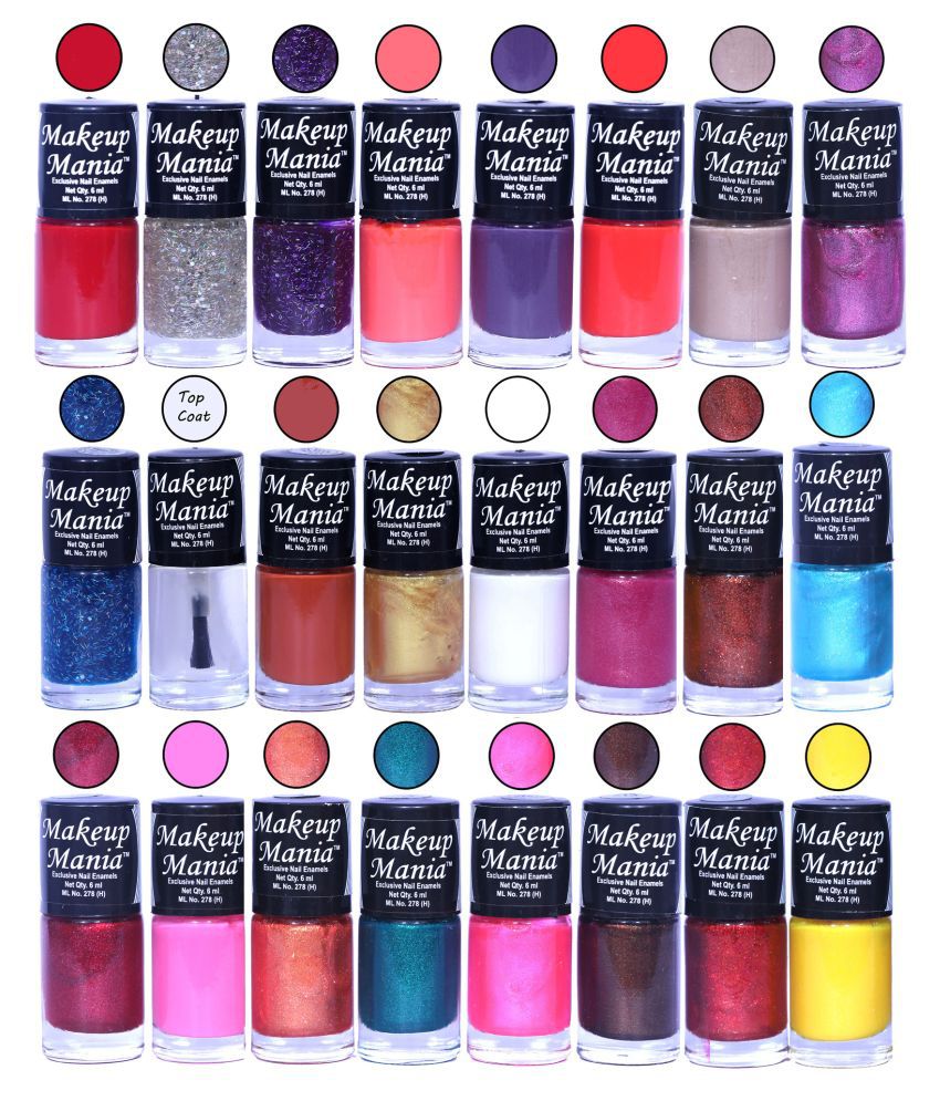     			Makeup Mania Nail Polish Set of 24 Pcs, Nail Paint of 6ml each x 24 Pcs, MultiColor Set 89-94 (Combo of 24 Pcs)