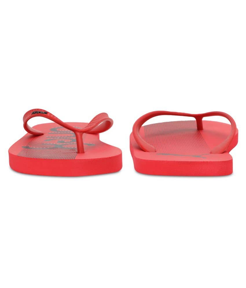 red puma slippers