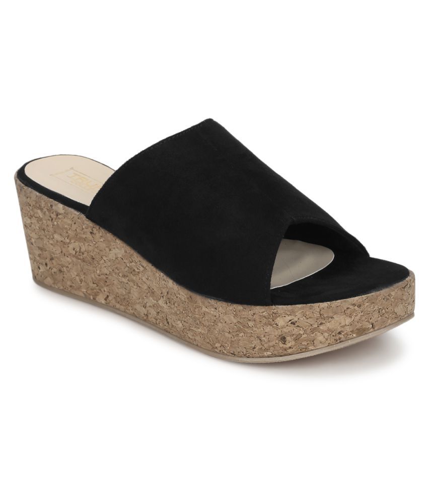 Truffle Collection Black Wedges Heels Price in India Buy Truffle