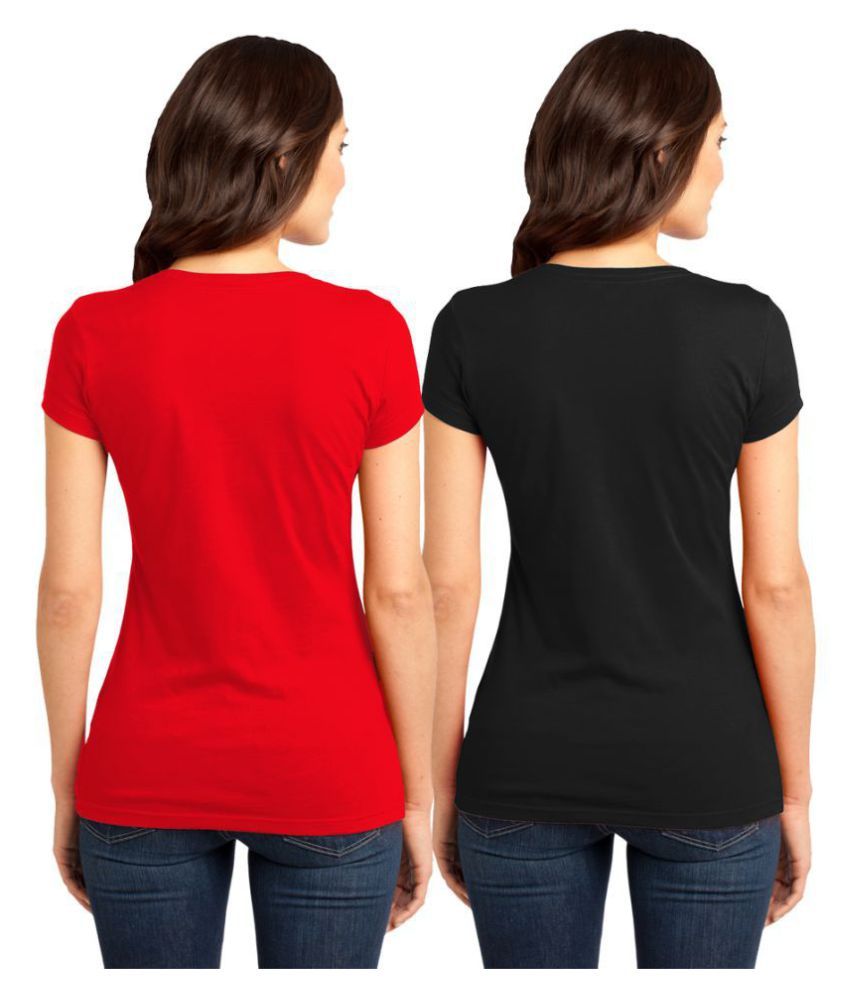 ladies black cotton t shirt