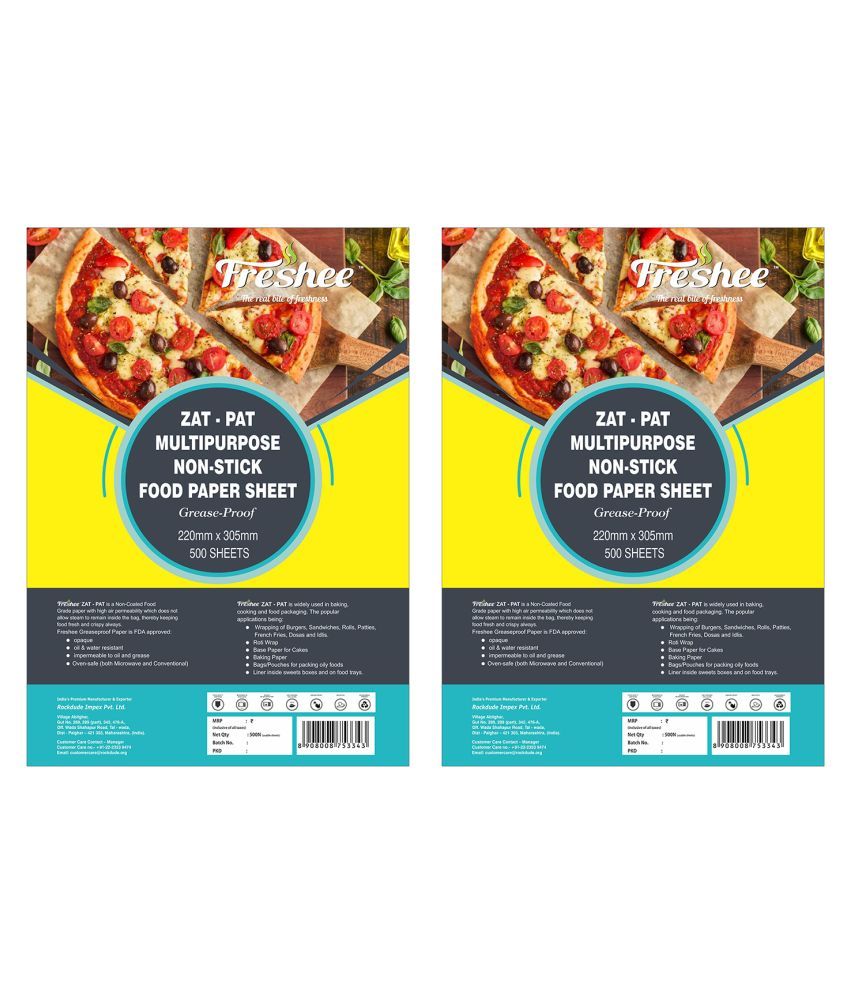     			Freshee Greaseproof Paper Pre Cut Non-Stick Food Paper 220m x 305mm Packof 2,