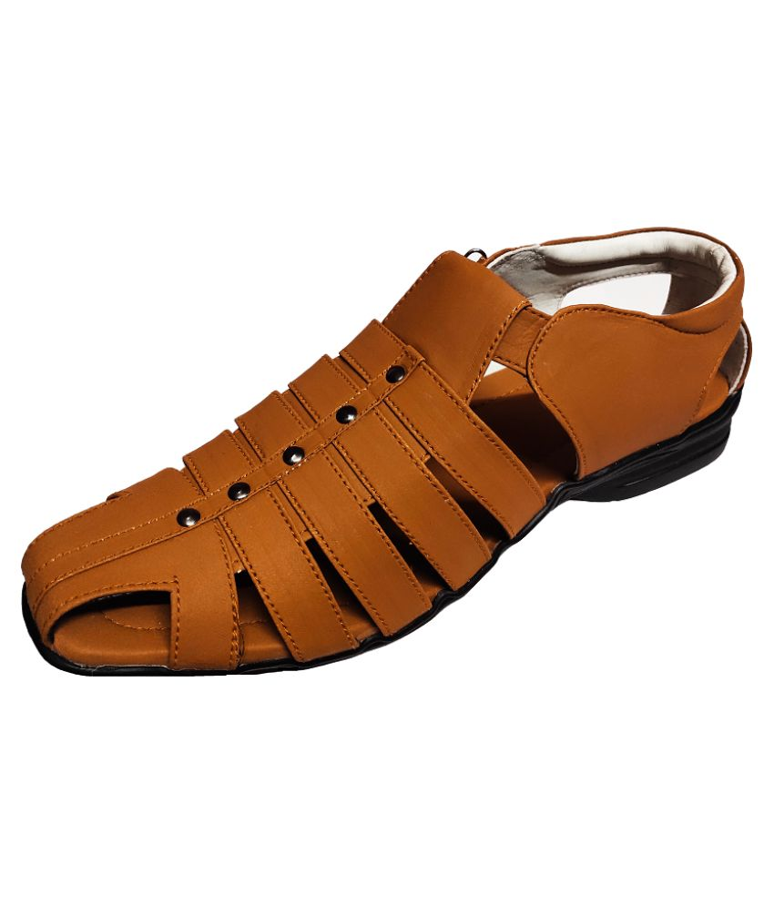 beige leather sandals