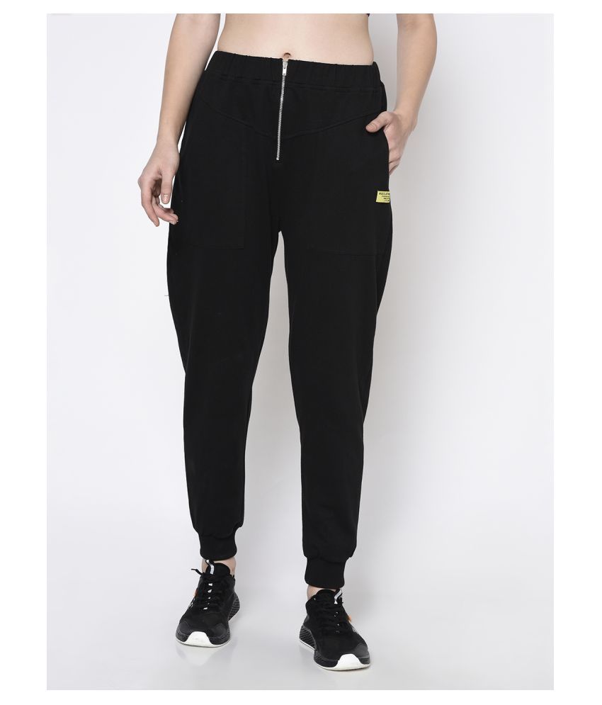     			Rigo Black Cotton Joggers