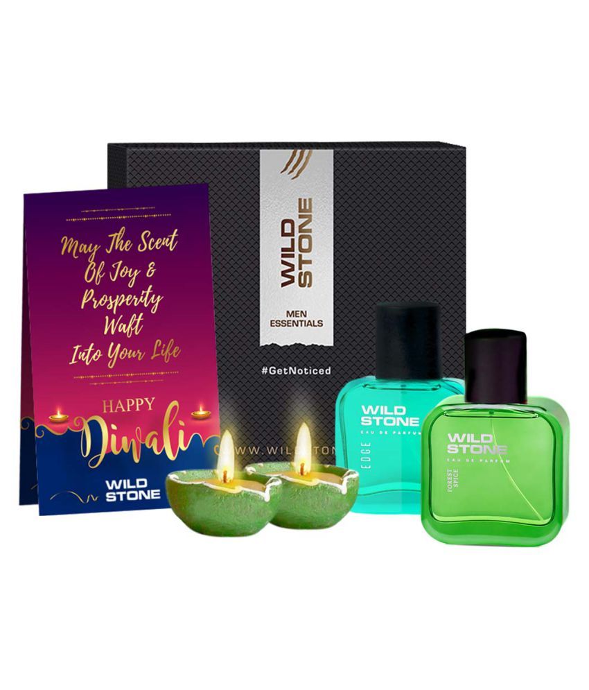     			Wild Stone Diwali Hamper with Forest Spice Perfume 50ml, Edge Perfume 50ml and 2 Diya Combo Set ()