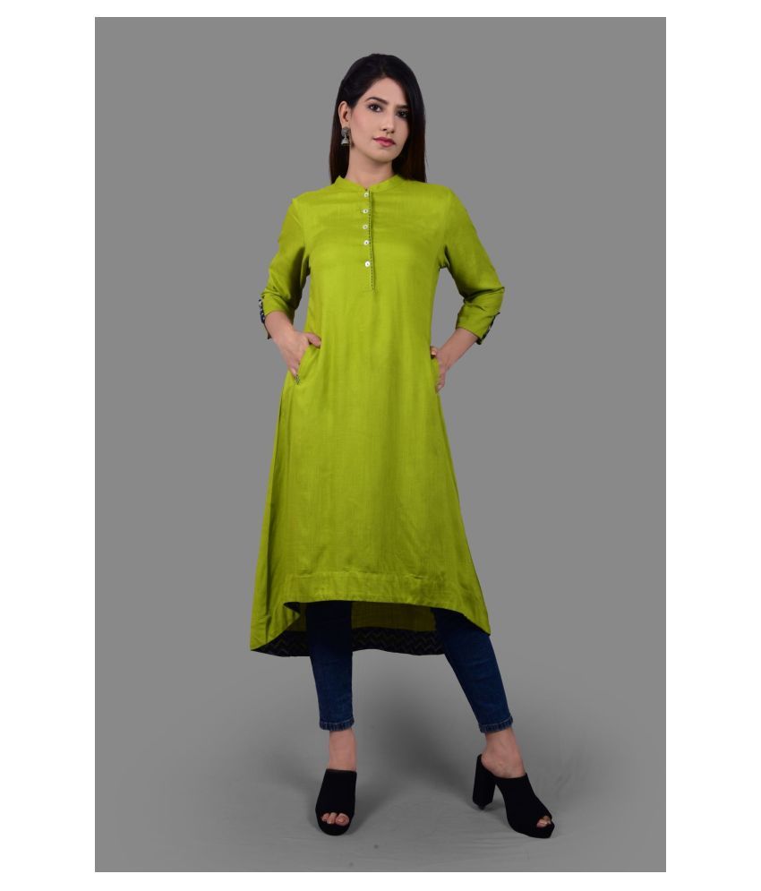 green rayon kurti