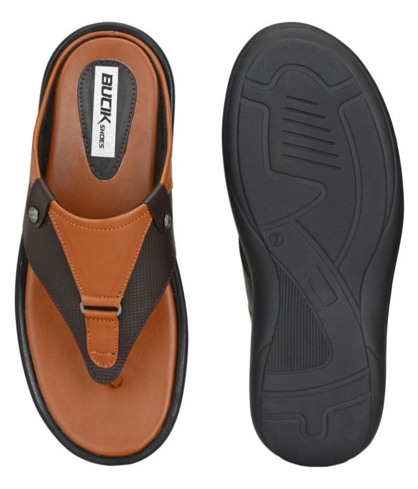 bucik tan leather slippers