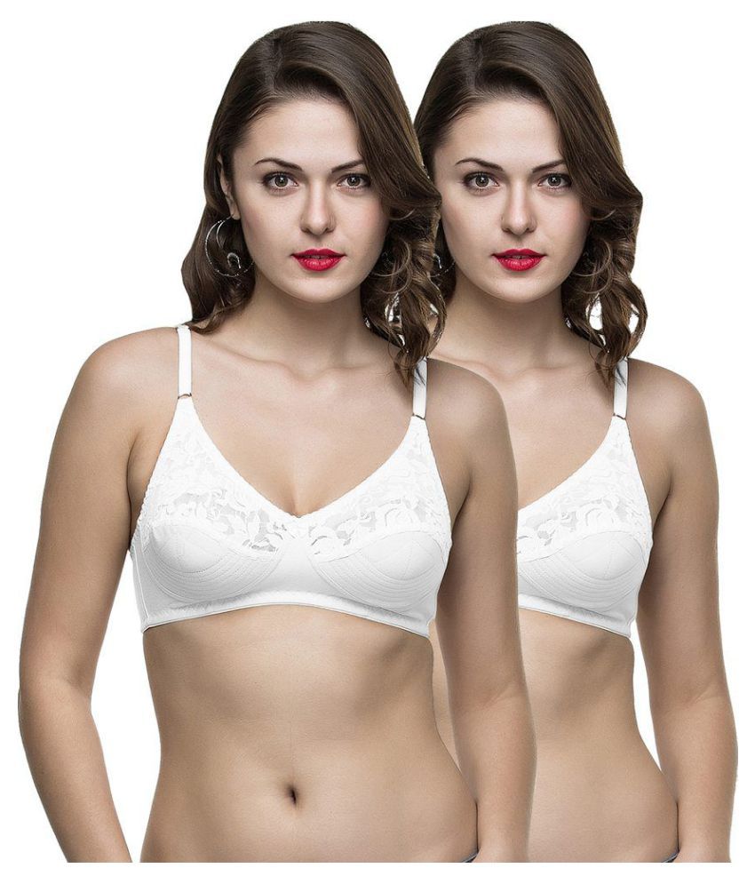     			COLLEGE GIRL Cotton Everyday Bra - White