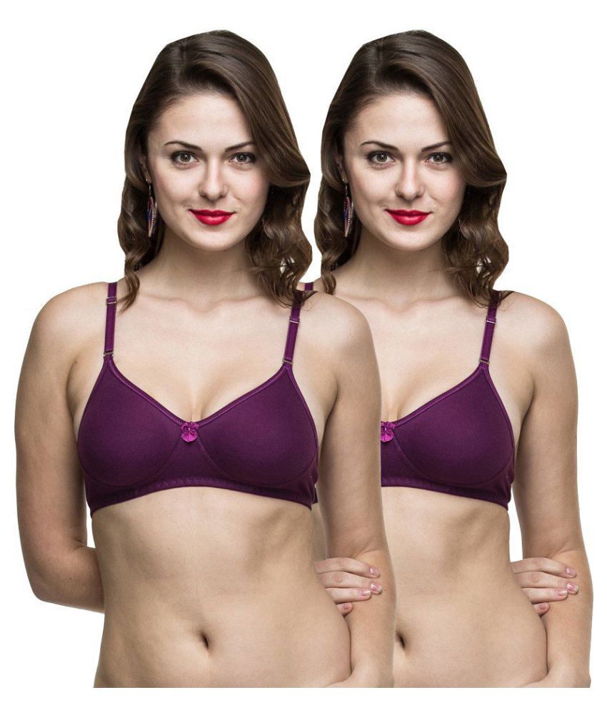     			COLLEGE GIRL Cotton T-Shirt bra - Purple