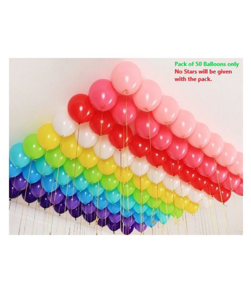     			GNGS Solid Premium Quality Pack of 50 MULTICOLOURED Party Decorations Balloons