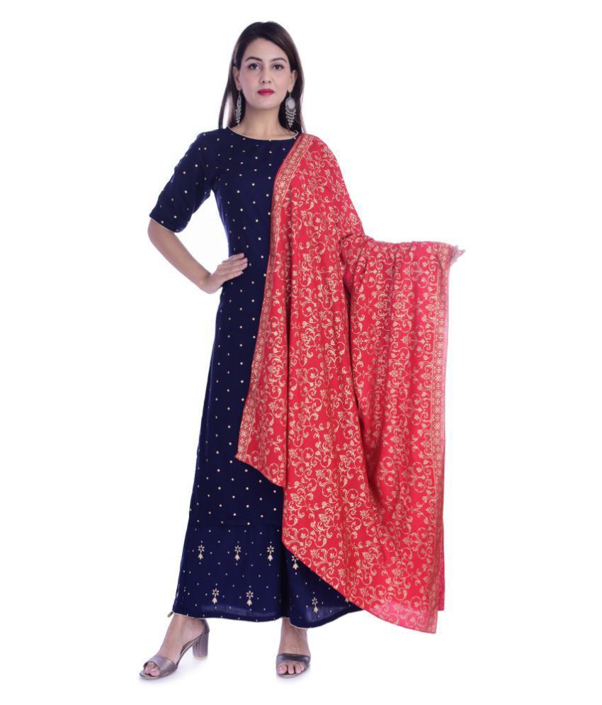 blue frock kurti