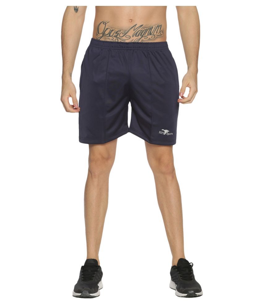     			HPS Sports Navy Polyester Aerobics Shorts