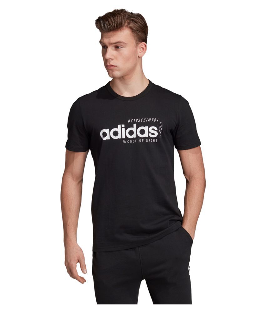 Adidas Black Cotton T-Shirt - Buy Adidas Black Cotton T-Shirt Online at