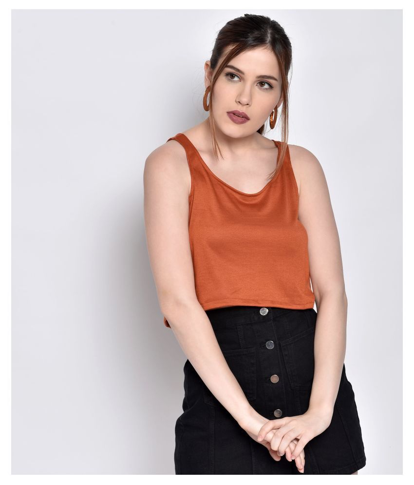     			Chimpaaanzee Viscose Tank Tops - Orange