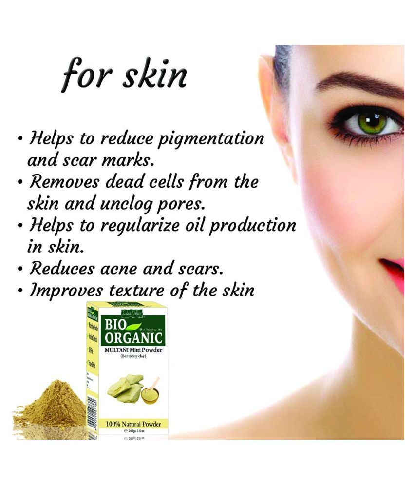 Indus Valley Bio Organic Multani Mitti Powder Healing Clay