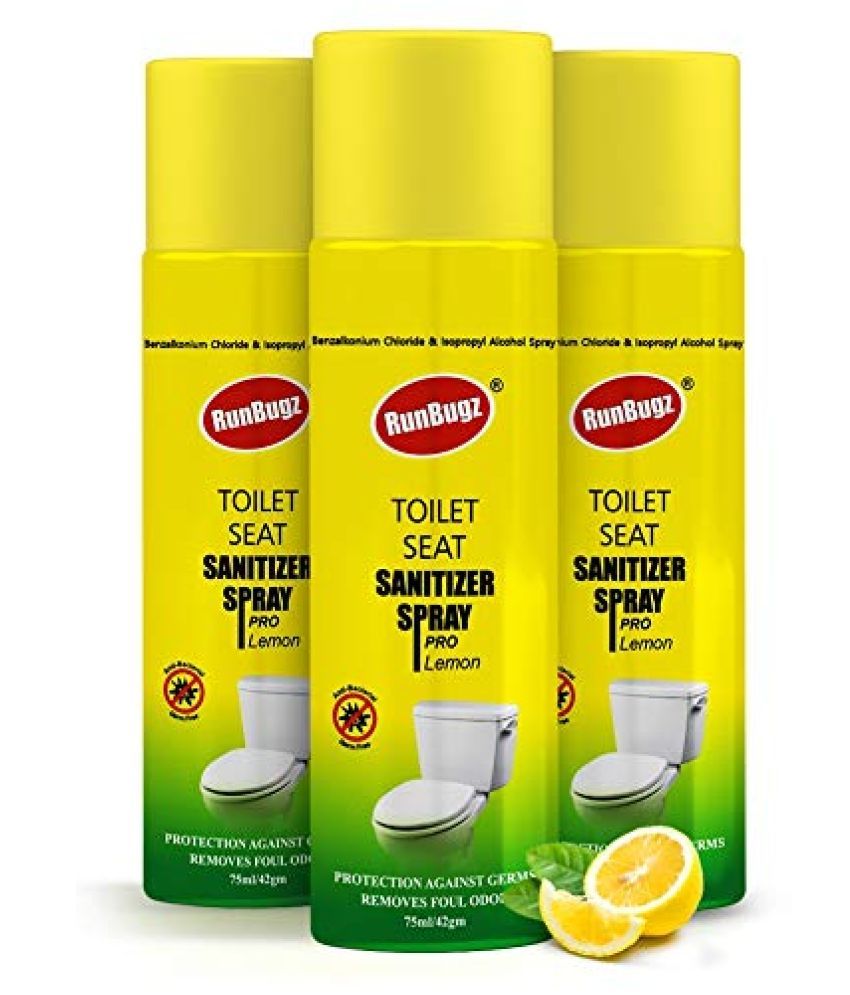 RunBugz Toilet Seat Sanitizer Spray Sanitizers 75 mL Pack of 3 Buy