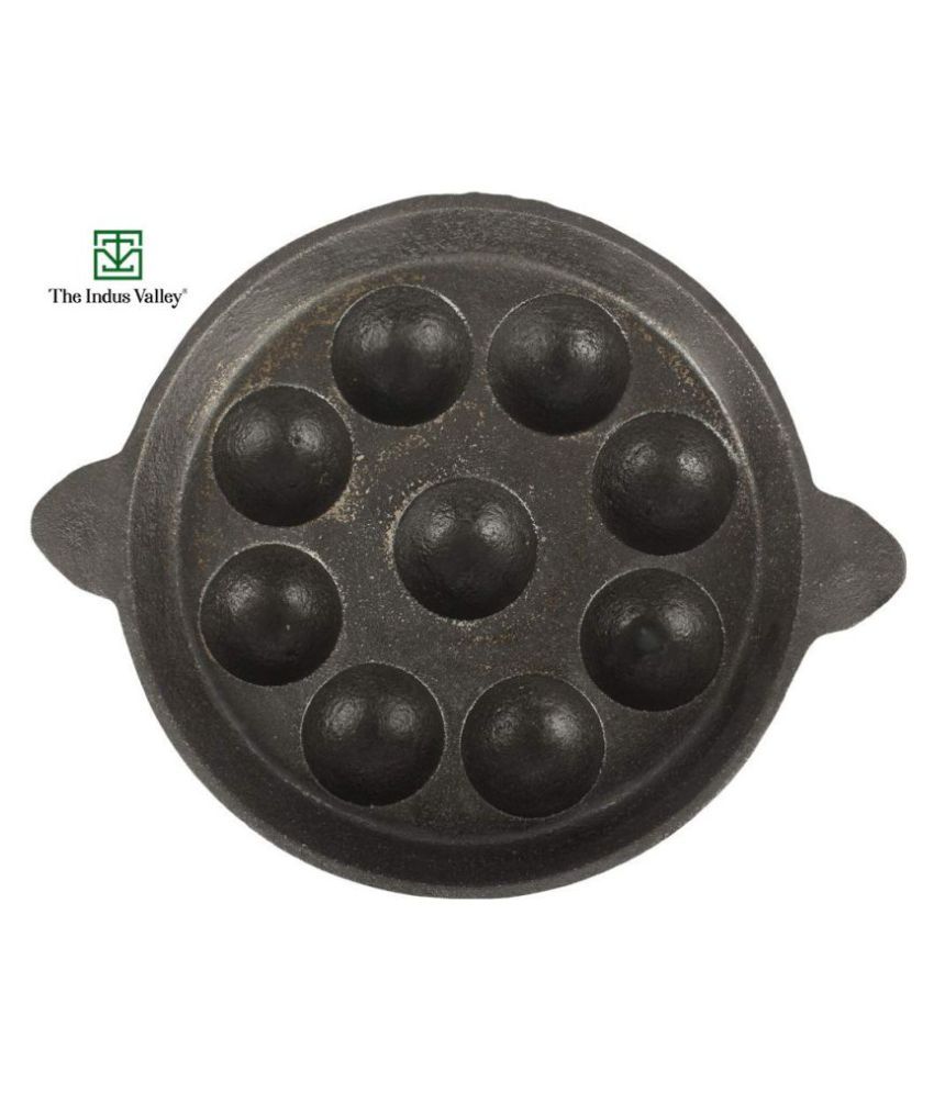 The Indus Valley Paniyaram Pan No Coating Iron Chetty Pan 29 cm mL Buy