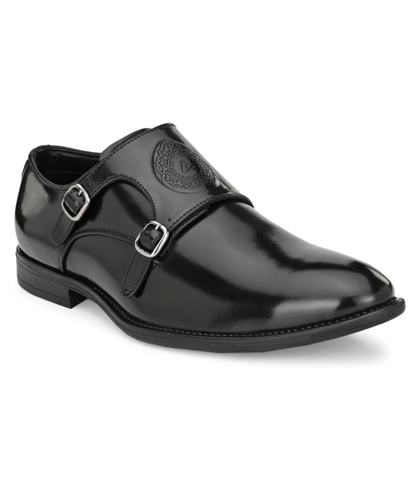     			Aadi Monk Strap Artificial Leather Black Formal Shoes