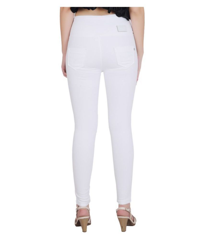 petite white jeggings