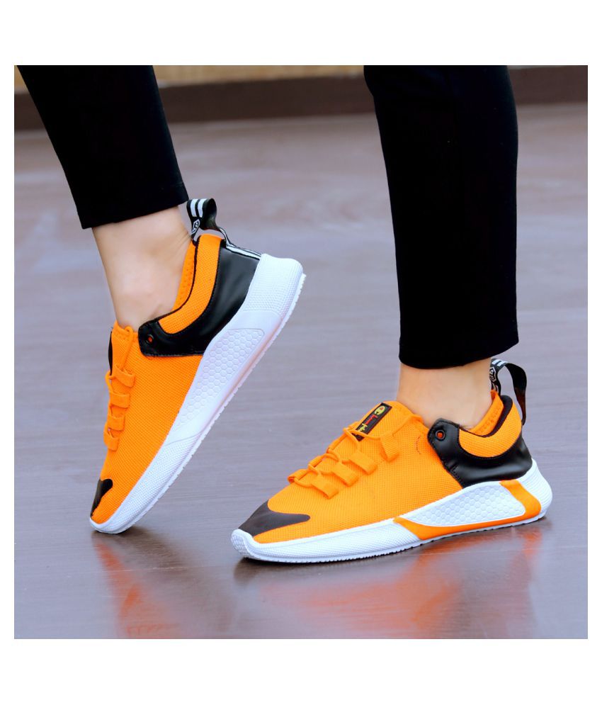 Imcolus Sneakers Orange Casual Shoes 