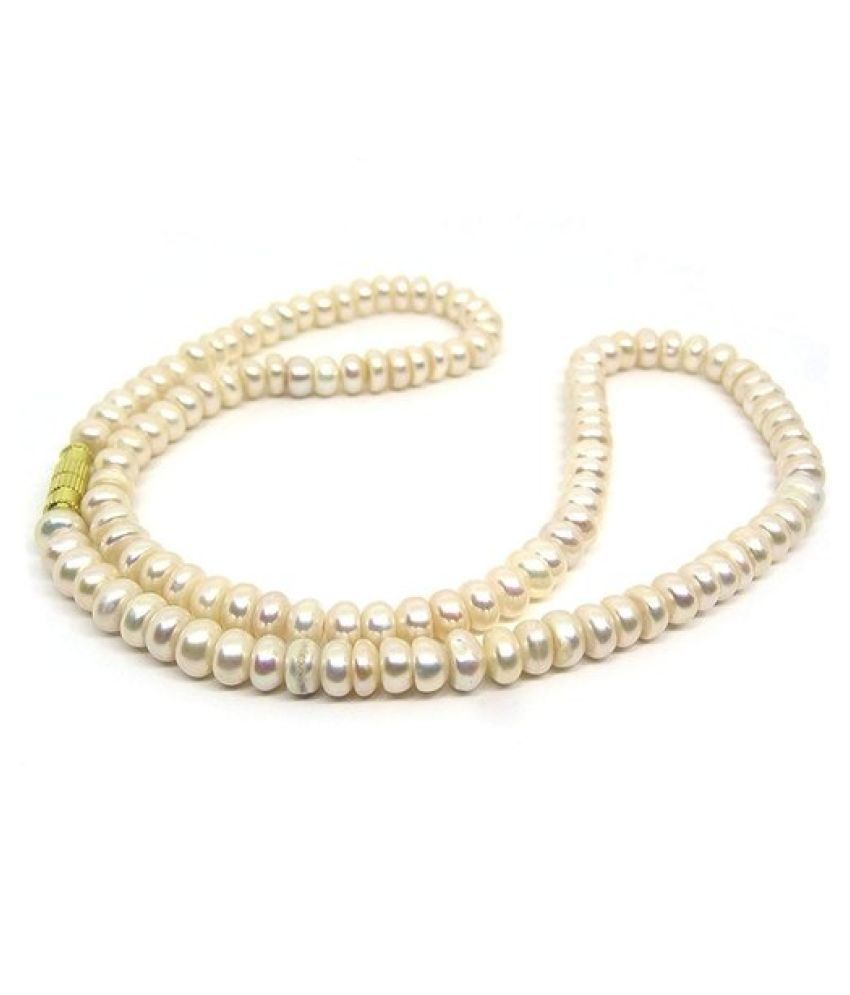 Natural Freshwater Pearl Necklace Real Moti Mala Mm Beads Size