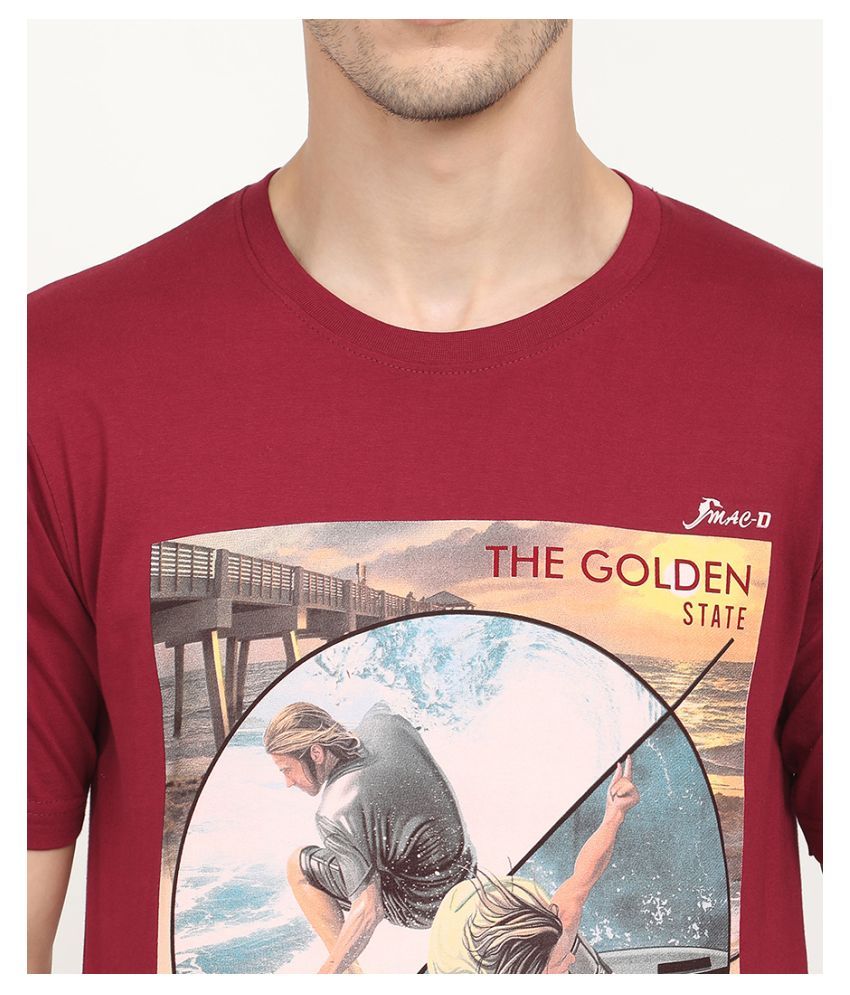 V2 Cotton Blend Maroon Solids T-Shirt - Buy V2 Cotton Blend Maroon ...